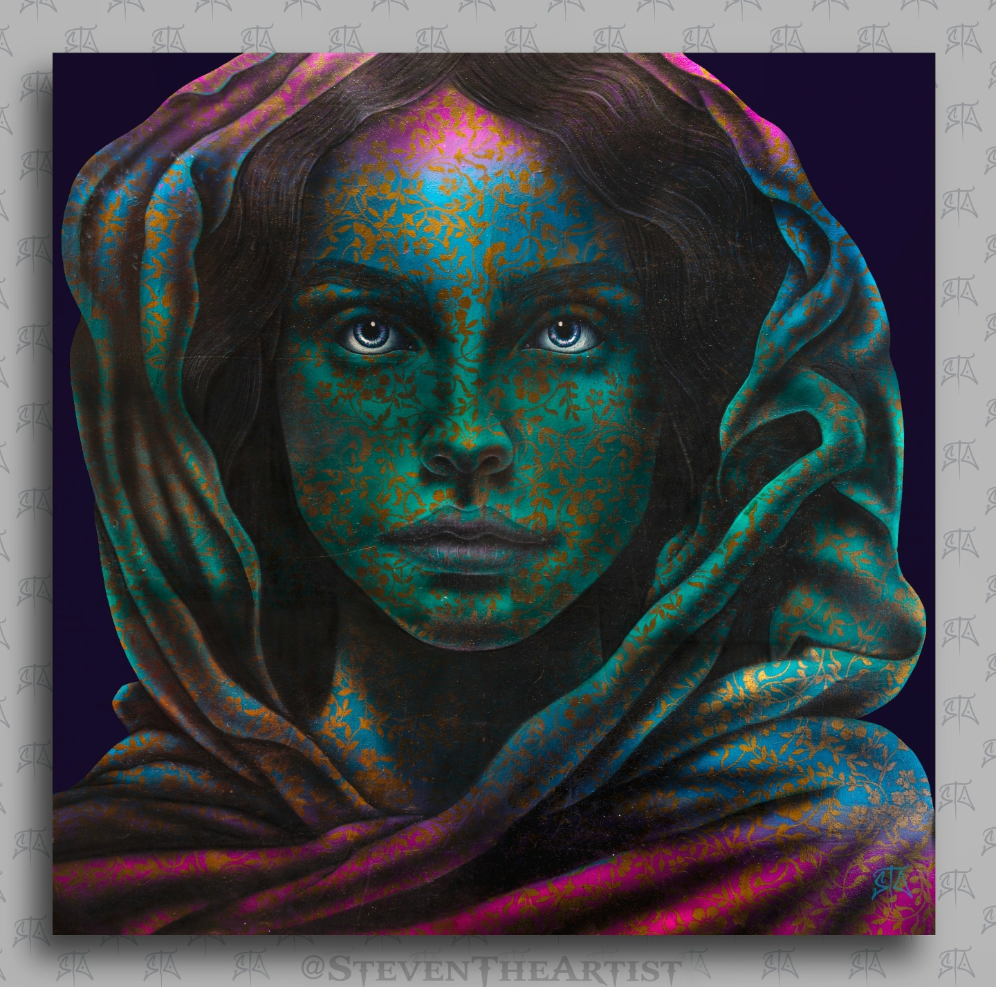 Contemplar , 4×4 ft Origial acrylic painting